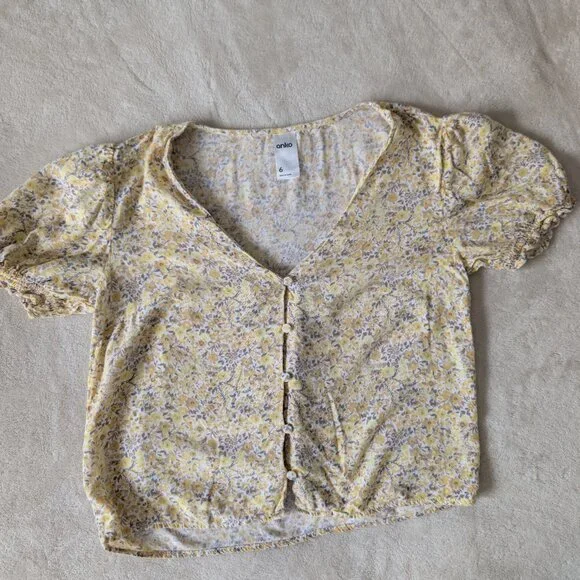 Anko button down floral mini tee - Picture 7 of 8